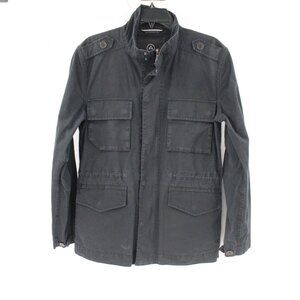 Aether jacket Men's 0 field utility Military full zip pockets dark wash cotton